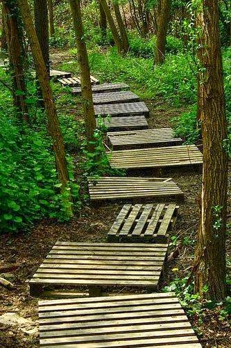 Wooden Pallet Pathway
