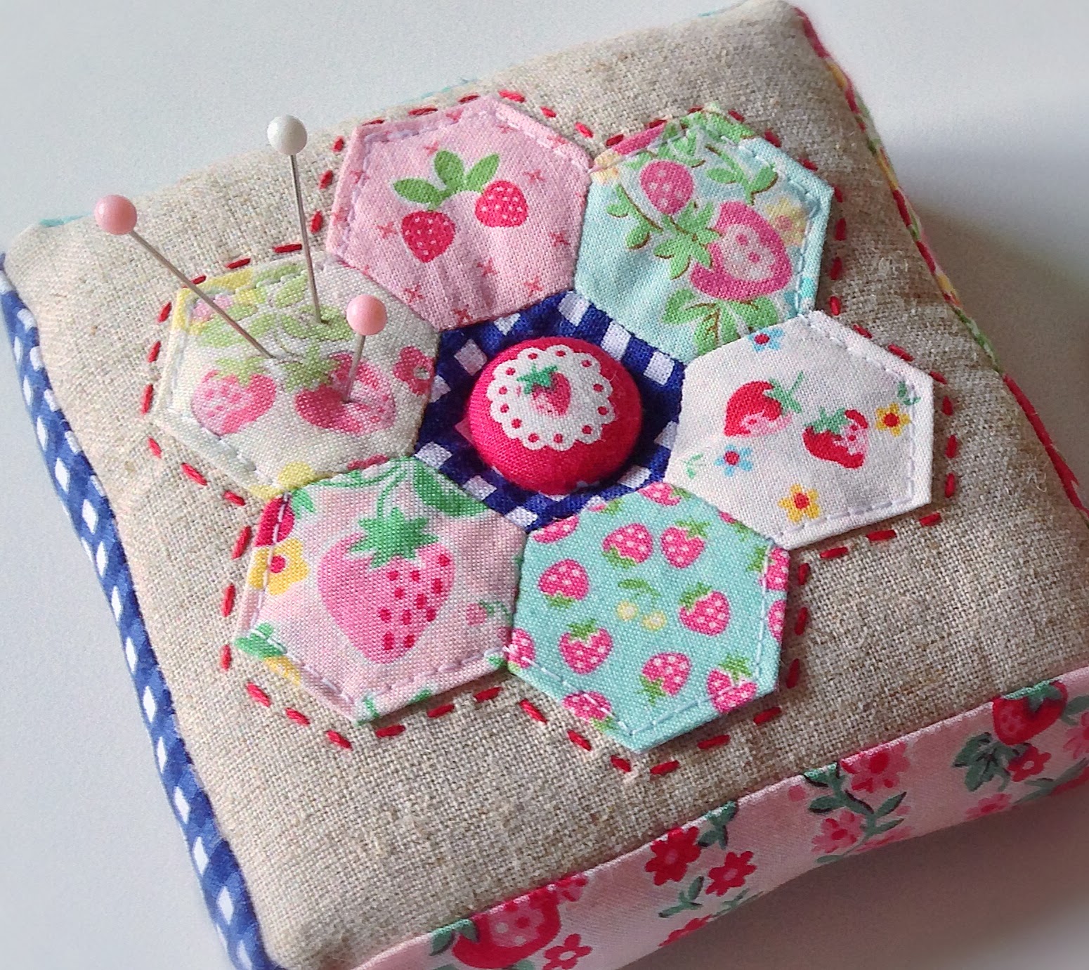 lovely little handmades sweet strawberry pincushions