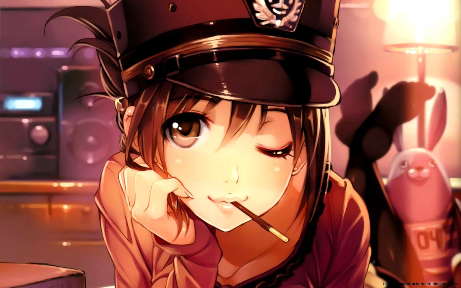 Cute Anime Girl with Face Cute Anime Girl with Face