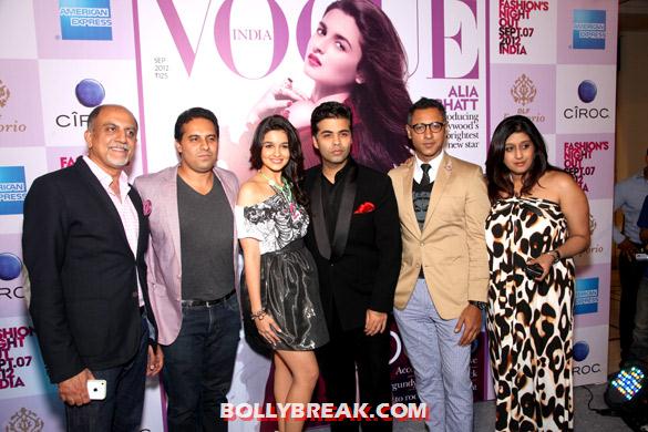 Alex Kuruvilla, Alia Bhatt, Karan Johar Alex Kuruvilla, Alia Bhatt, Karan Johar - Alia Bhatt at Vogue India's Fashion's Night Out extravaganza