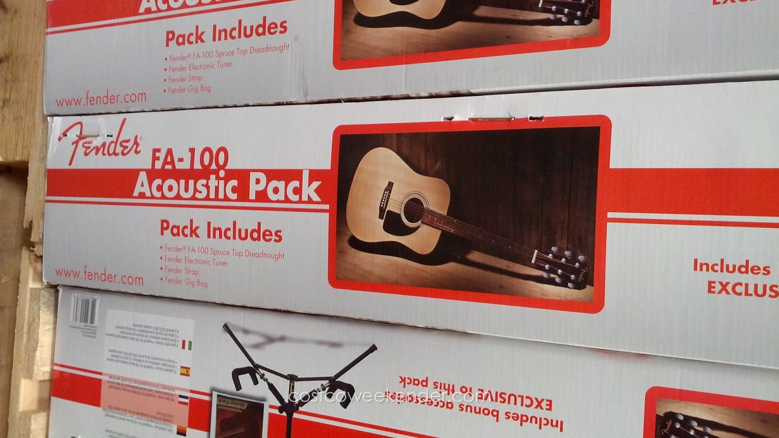 Fender FA100 Acoustic Guitar Pack Costco Weekender