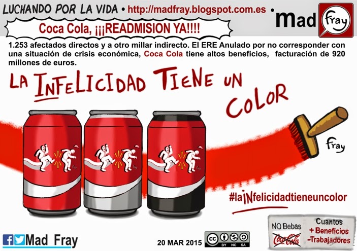 Mad Fray CocaCola sigue sin readmitir a sus trabajadores
