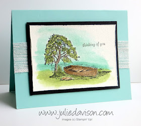 VIDEO: How to Watercolor with Stampin' Up! Moon Lake, Aqua Painter, & ink pads #occasions #stampinup www.juliedavison.com