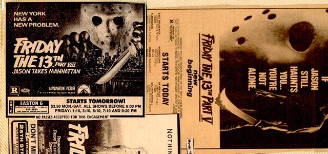 Friday The 13th Ad Sheets Help Promote Films In Print Publication