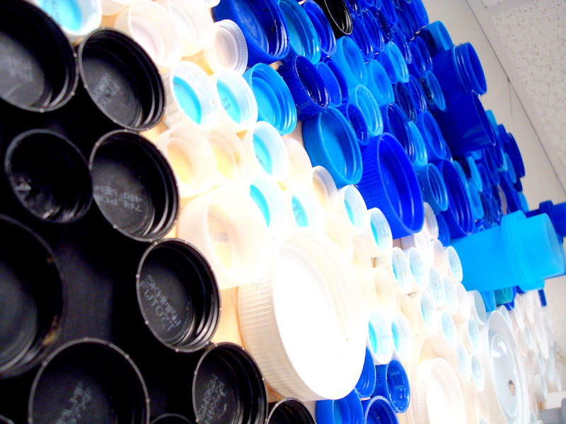 art actually bottle cap mural.