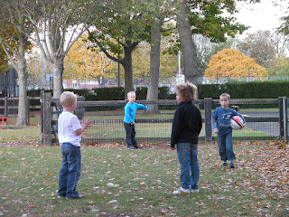 game of football in the park