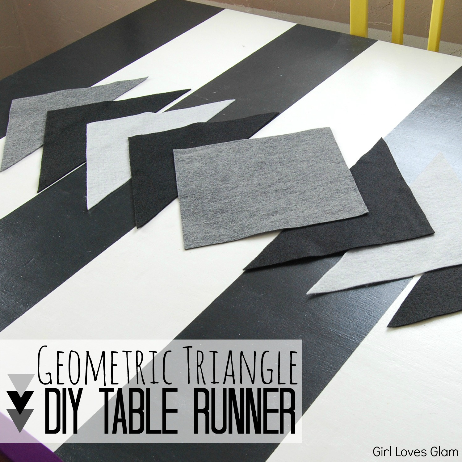 DIY Geometric Triangle Table Runner Tutorial Girl Loves Glam