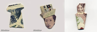 Moneygami - origami feito com dinheiro por Yosuke Hasegawa