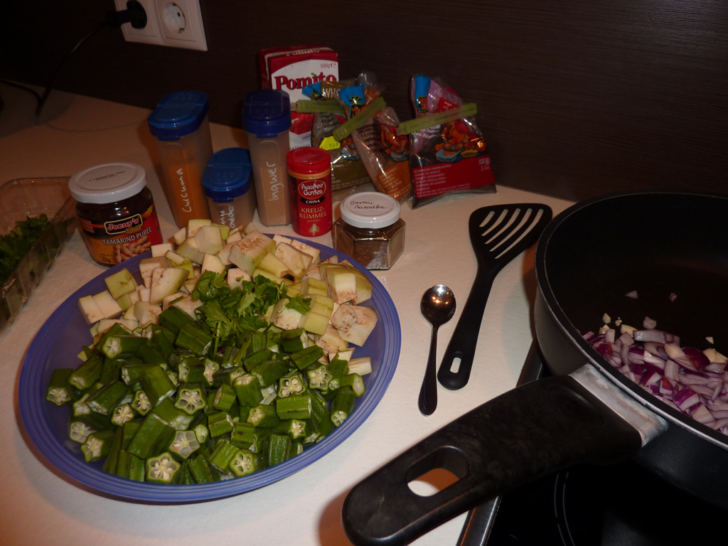 Sammelhamster Masala Bhindi Okragemuse