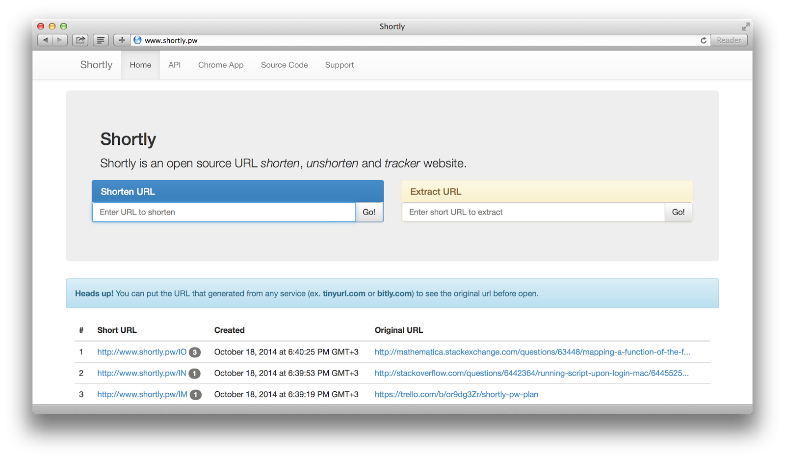 To Be Creative shortly.pw is an open source URL shorten, unshorten and