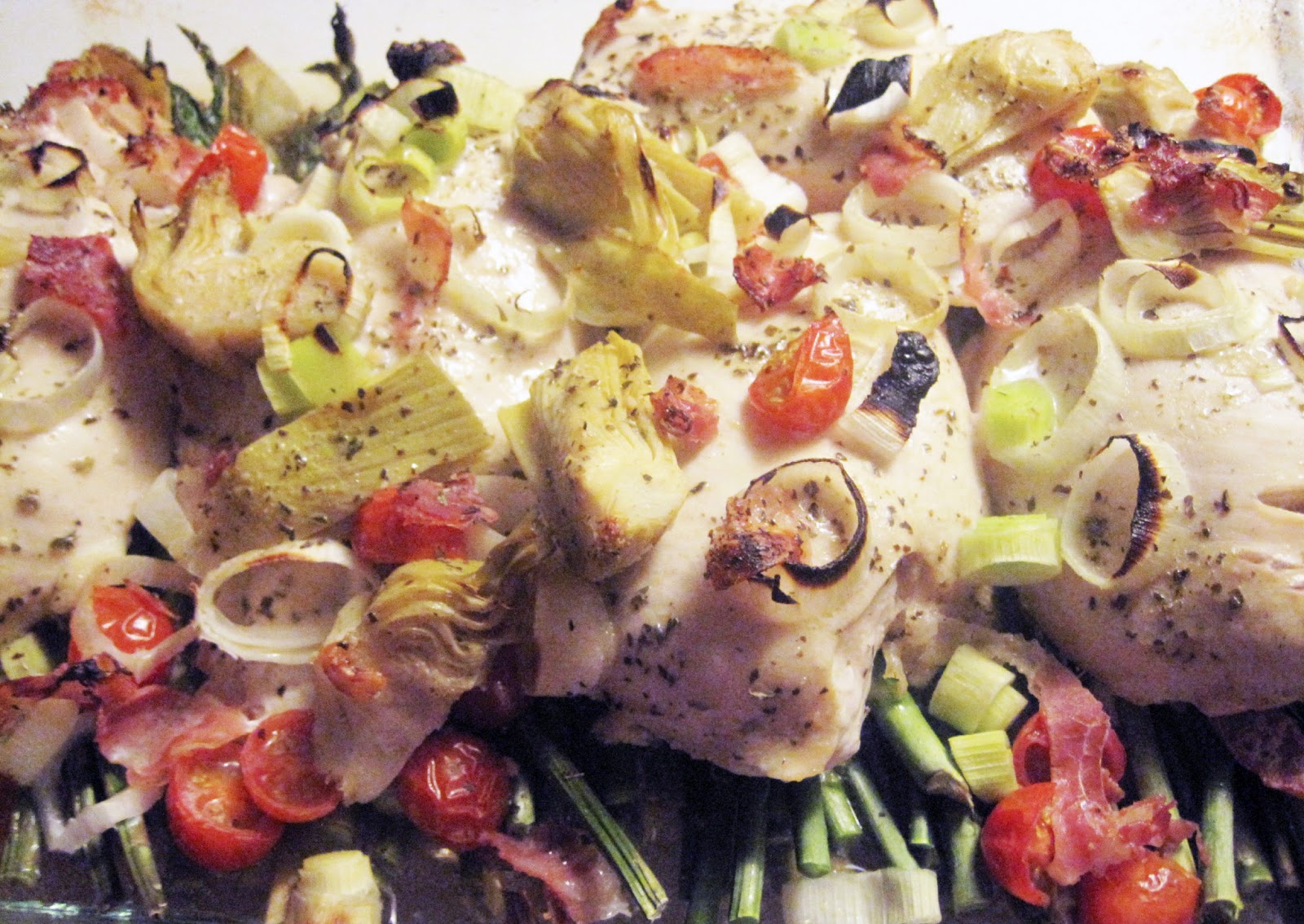 Cara Mia Chicken with Artichokes and Asparagus