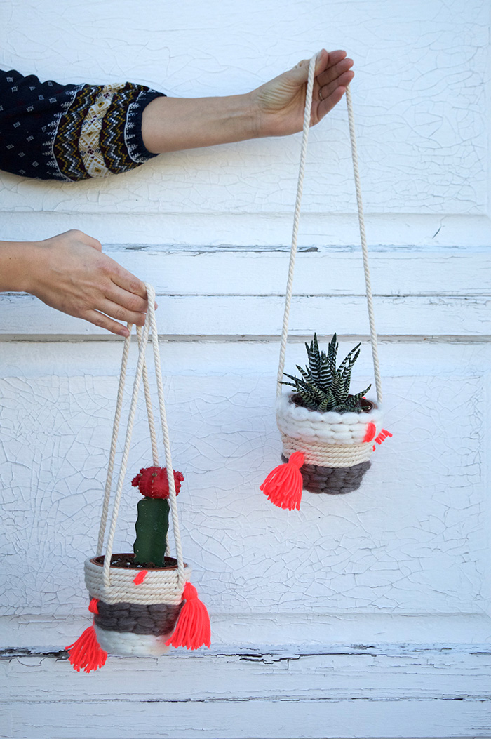 Yarn Planter DIY Poppytalk