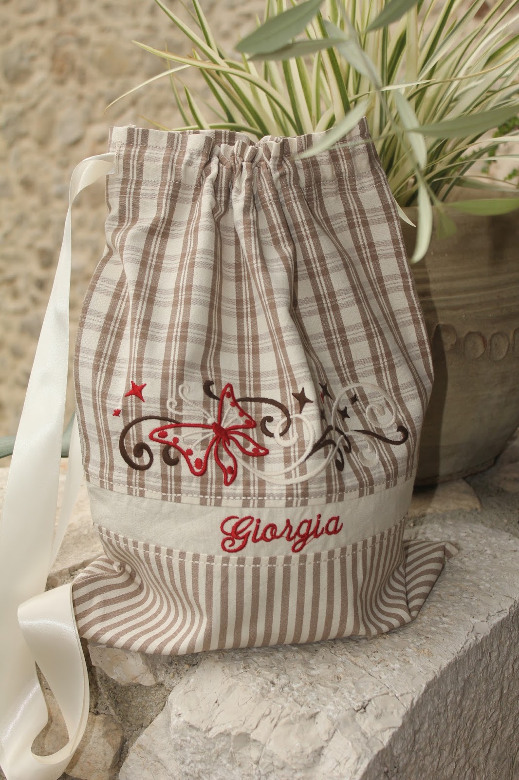 Sacchetto Sacca Stoffa Fai Da Te Contenitore Acqua Con Rubinetto