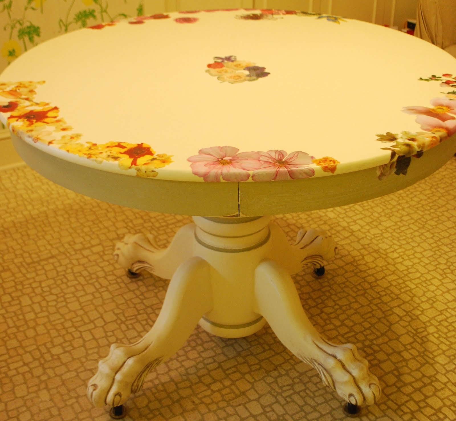Redone by Ruthie Refinished/Refurbished and Redone antique table with