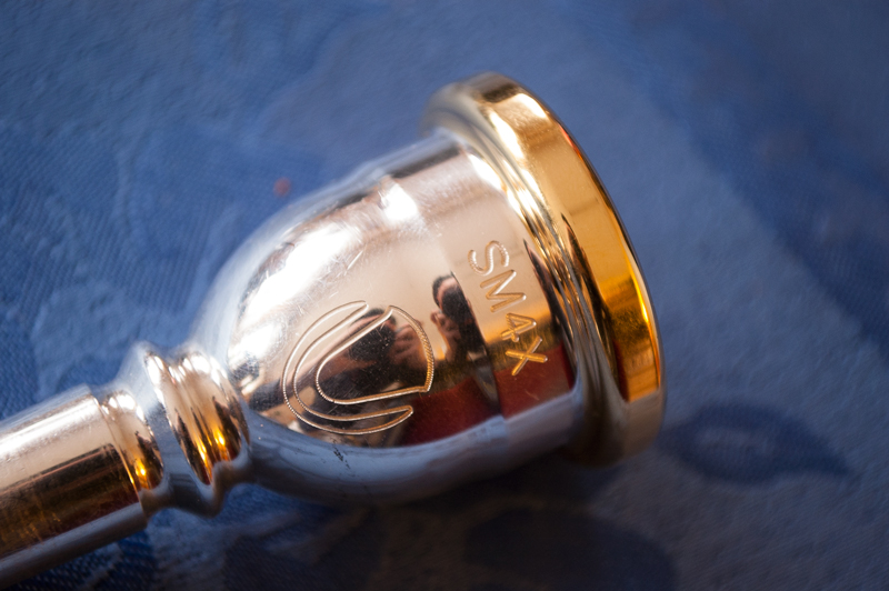 Euphonium mouthpiece by DenisWick SM4UX with large shank in silver