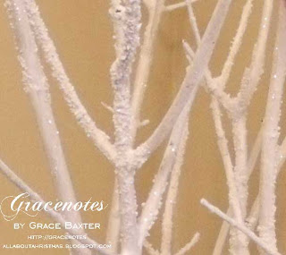 closeup of snowy branches