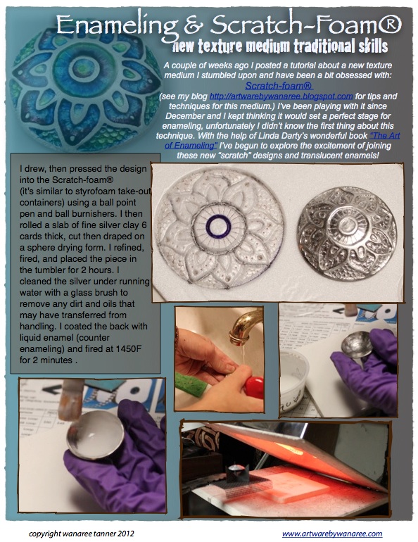Enameling on Metal Clay Using Scratchfoam Textures crafthaus