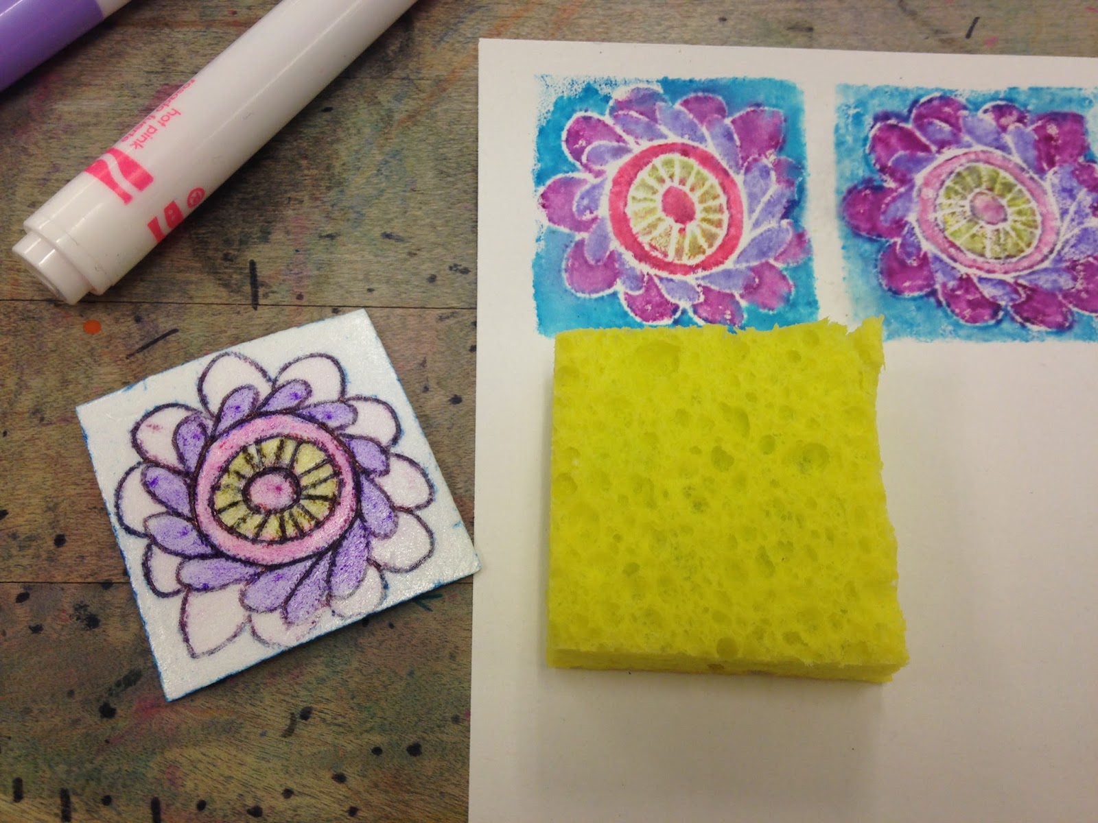 Art Room Blog Printmaking WalkUp VAEA 2015 StepbyStep