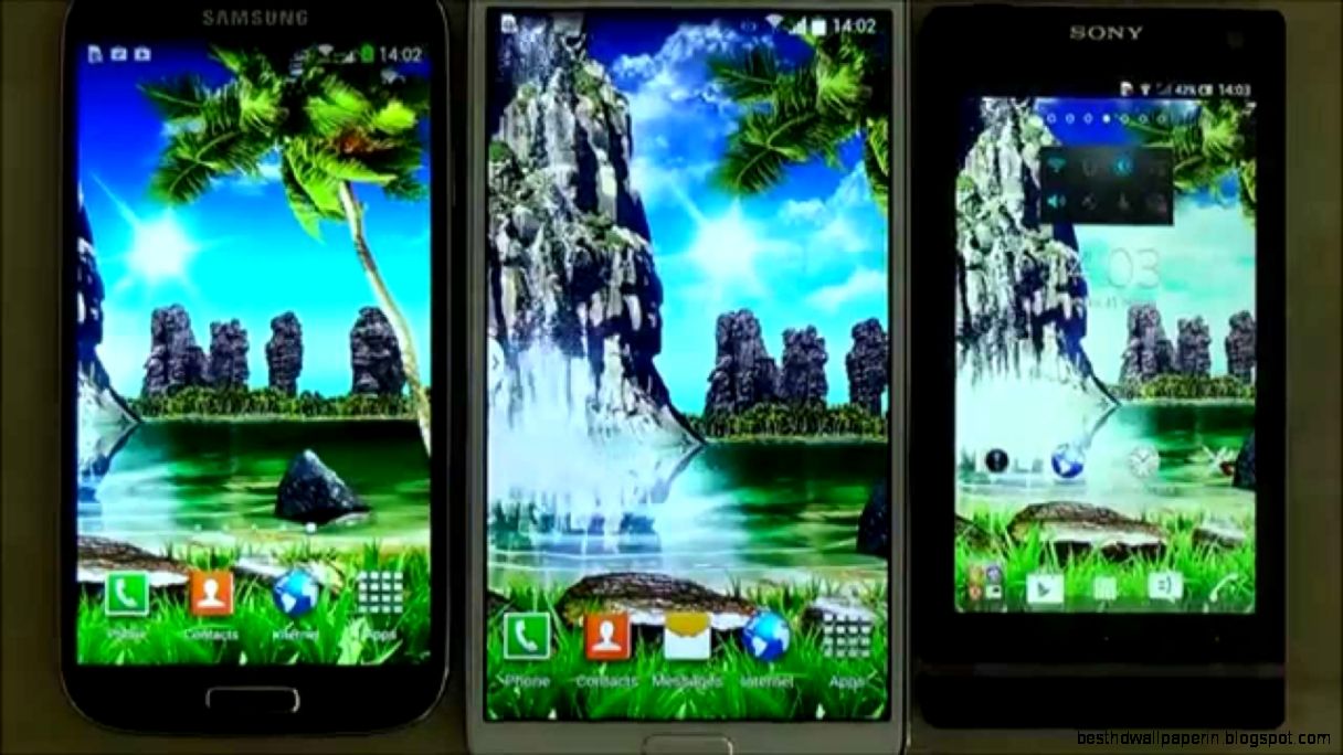 Tropical 3D Waterfall Live Wallpaper with sound effect for Android Tropical 3D Waterfall Live Wallpaper with sound effect for Android