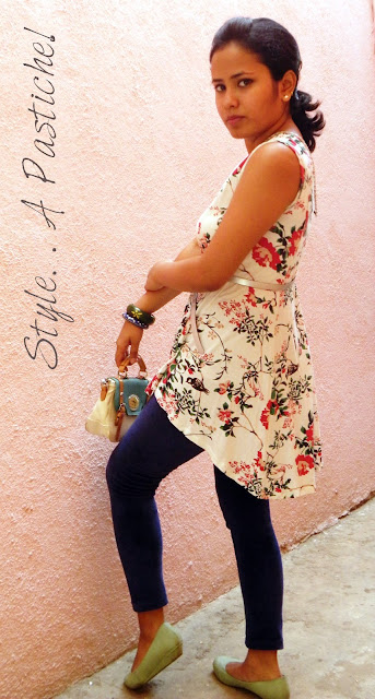 White Tunic, Floral, Resort 2013, Ritu Kumar