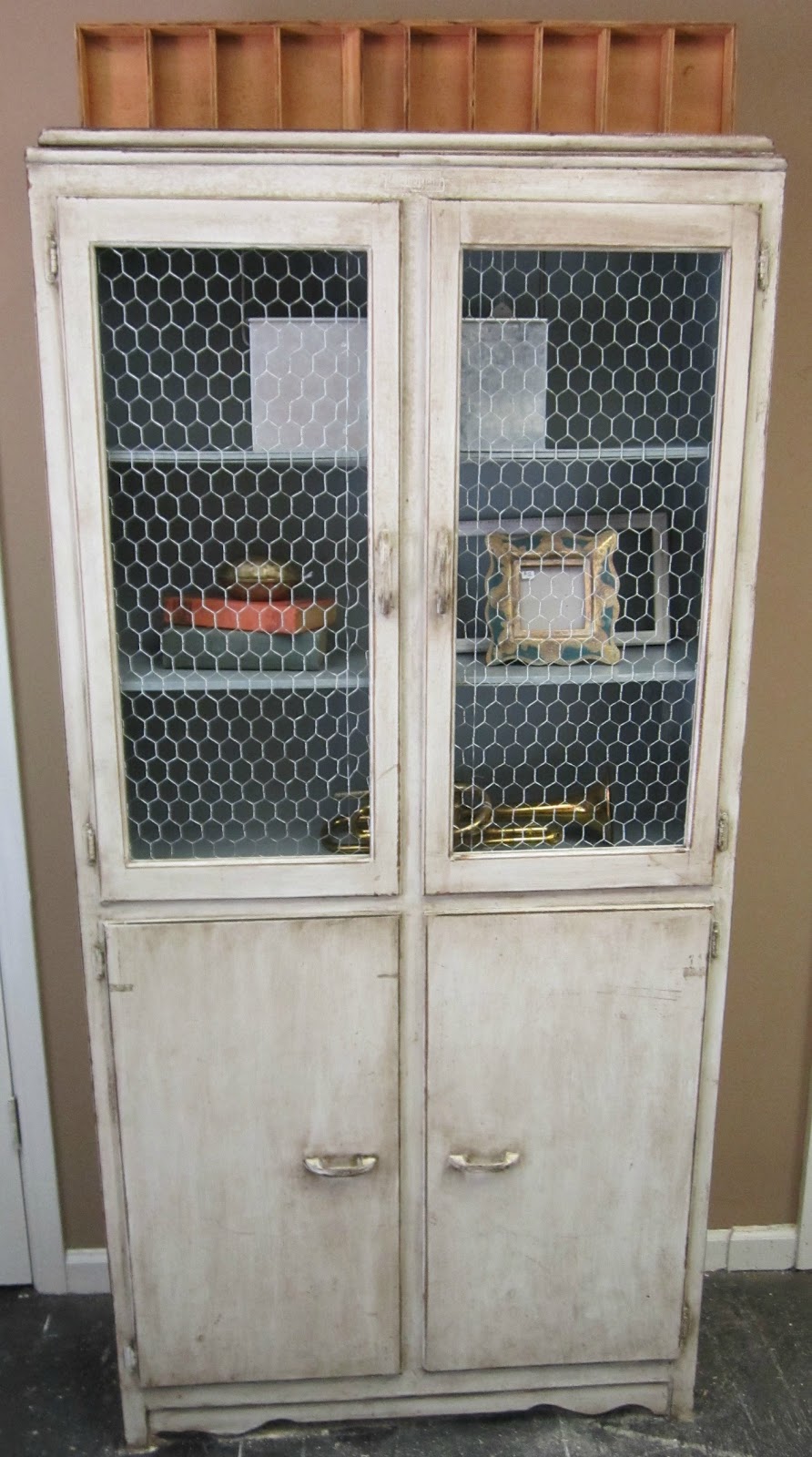 Vintage Finds Chicken Wire Cabinet