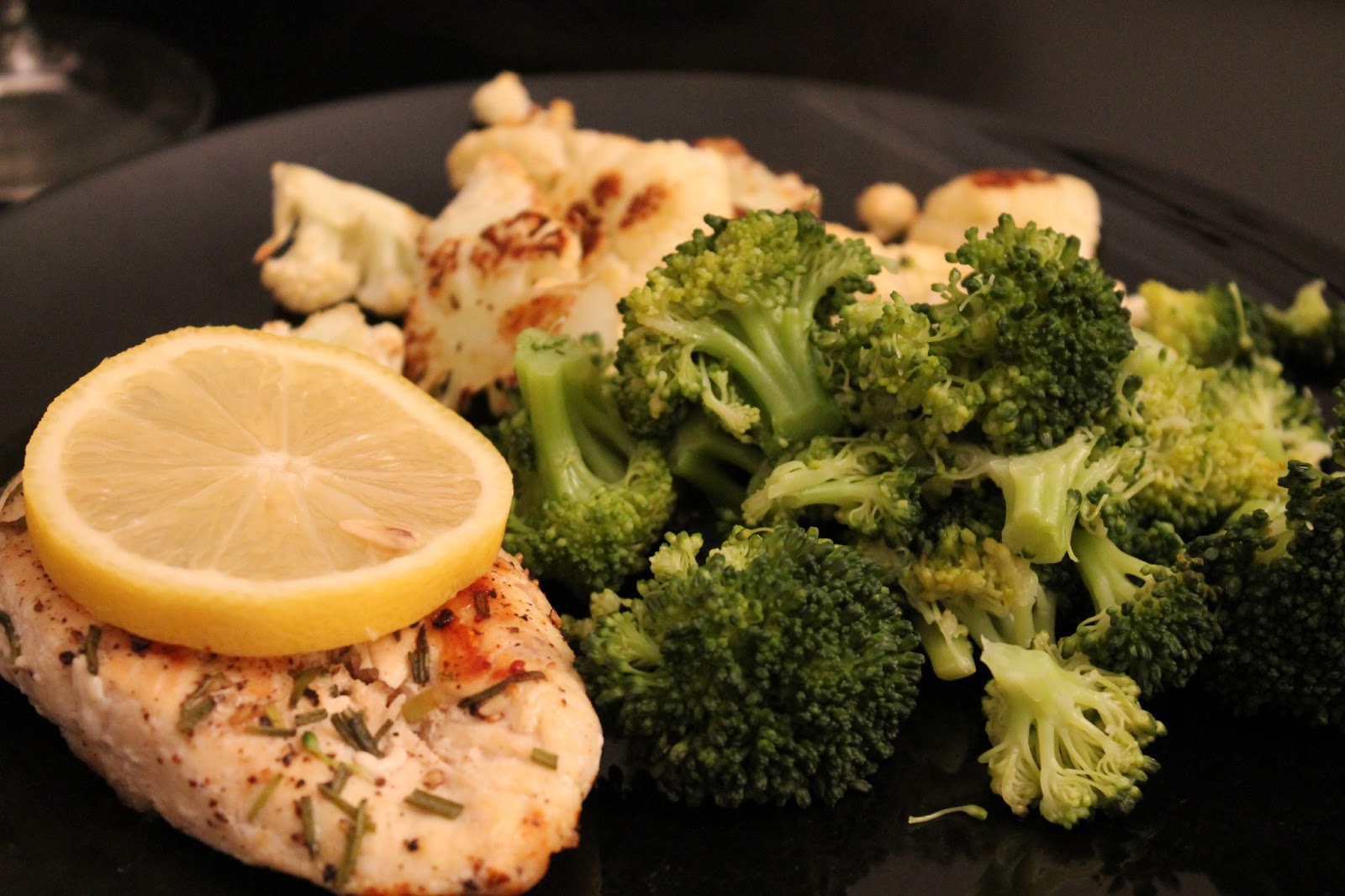 Kelly B, JD lemon pepper chicken and sides