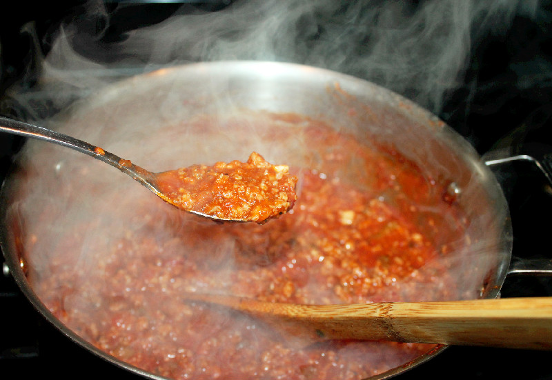 Creole Contessa Baked Spaghetti Casserole with Andouille Sausage