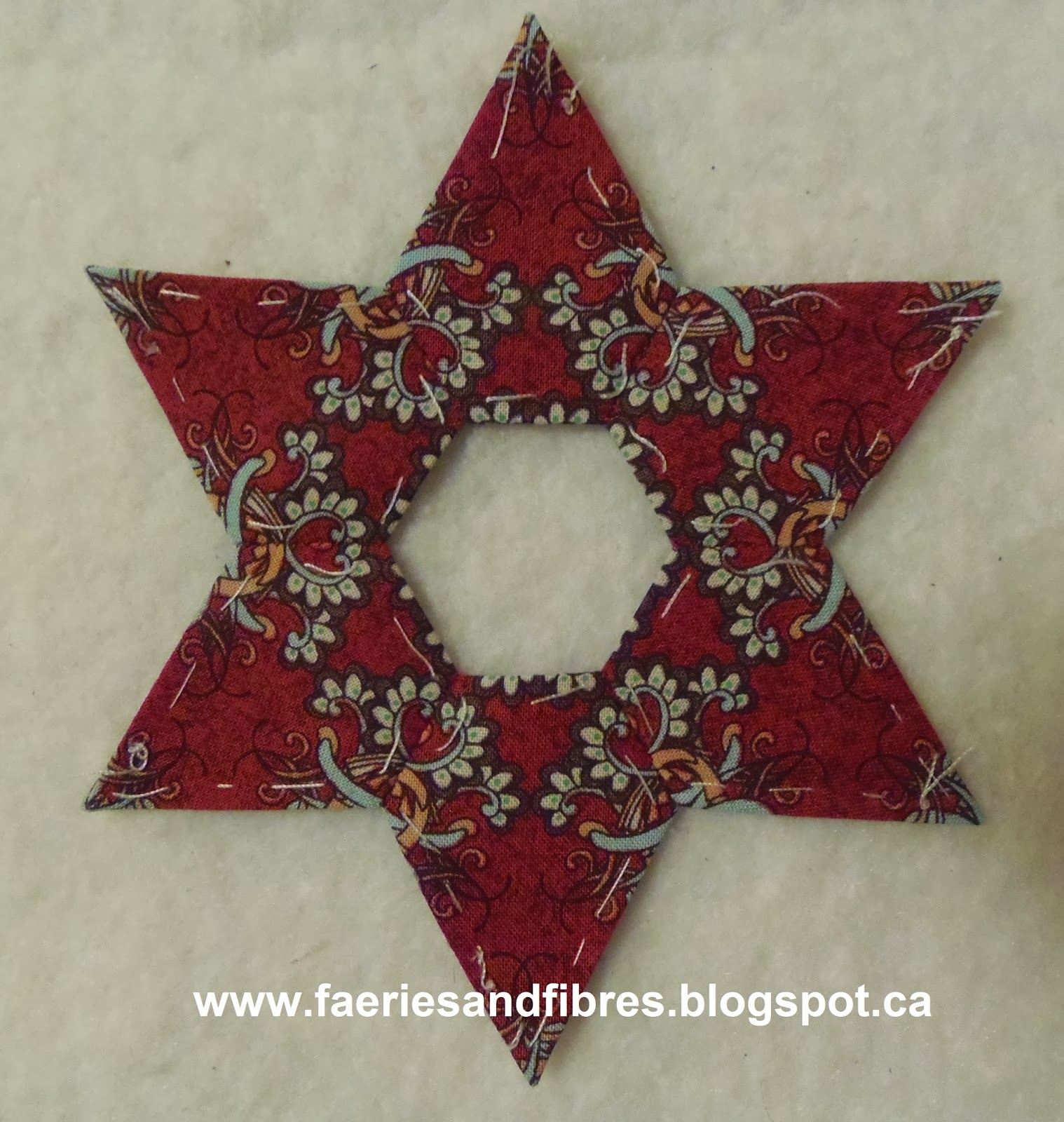 Faeries and Fibres Tutorial Paperless English Paper Piecing