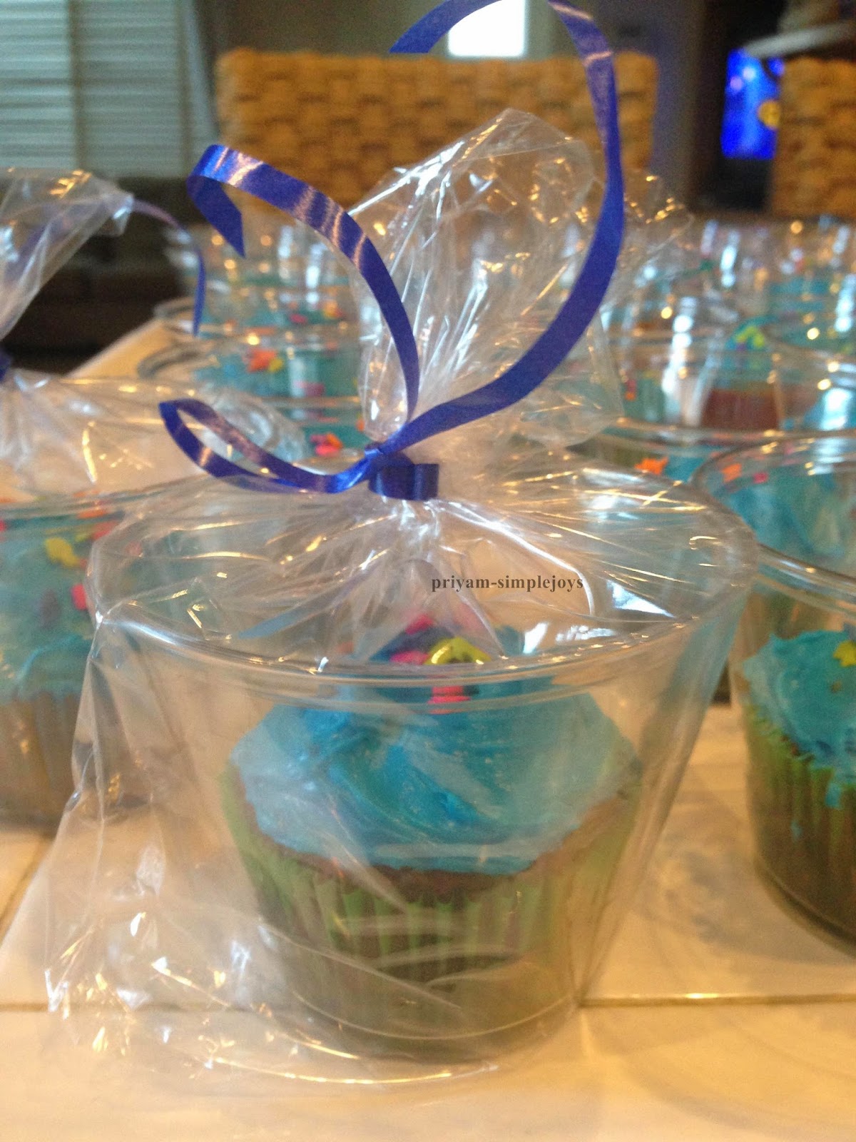 SimpleJoys Wrapping a cupcake.