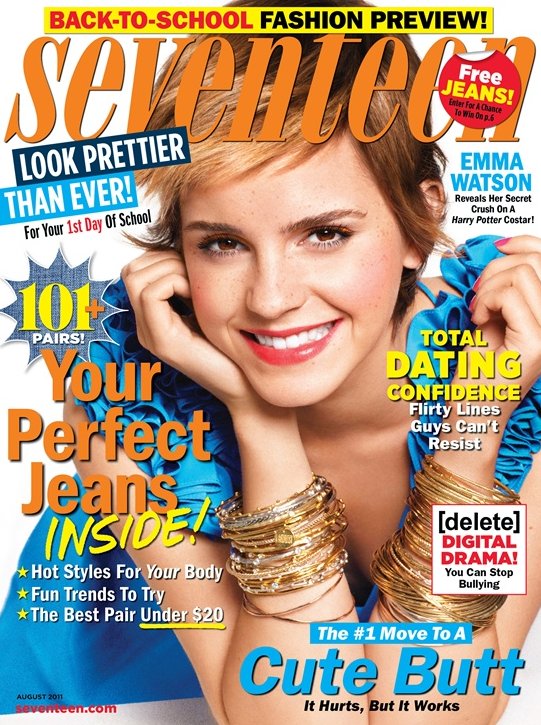 Harry Potter star Emma Watson is gracing the cover of Seventeen magazine's