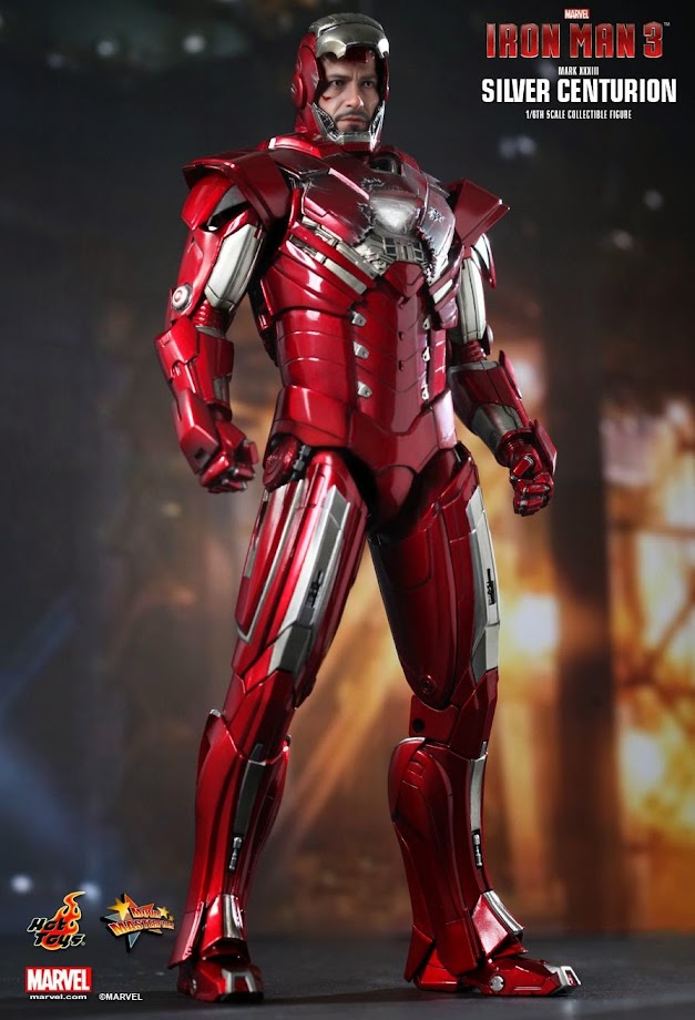 Hot Toys Iron Man 3 - 1/6th Scale Mark XXXIII Silver Centurion MMS