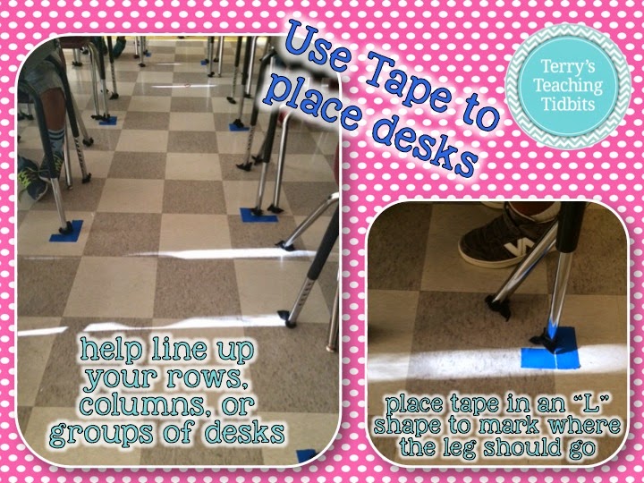 Terry's Teaching Tidbits Using Tape to Keep Desks In Place