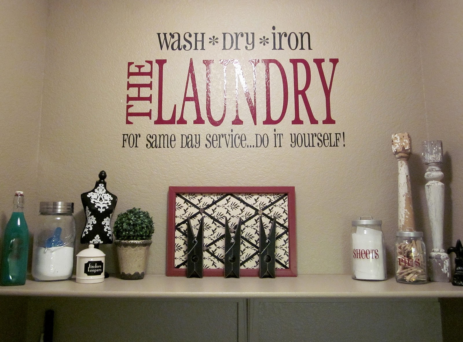 Adorable Antics Laundry Room Decorations (on NO budget)