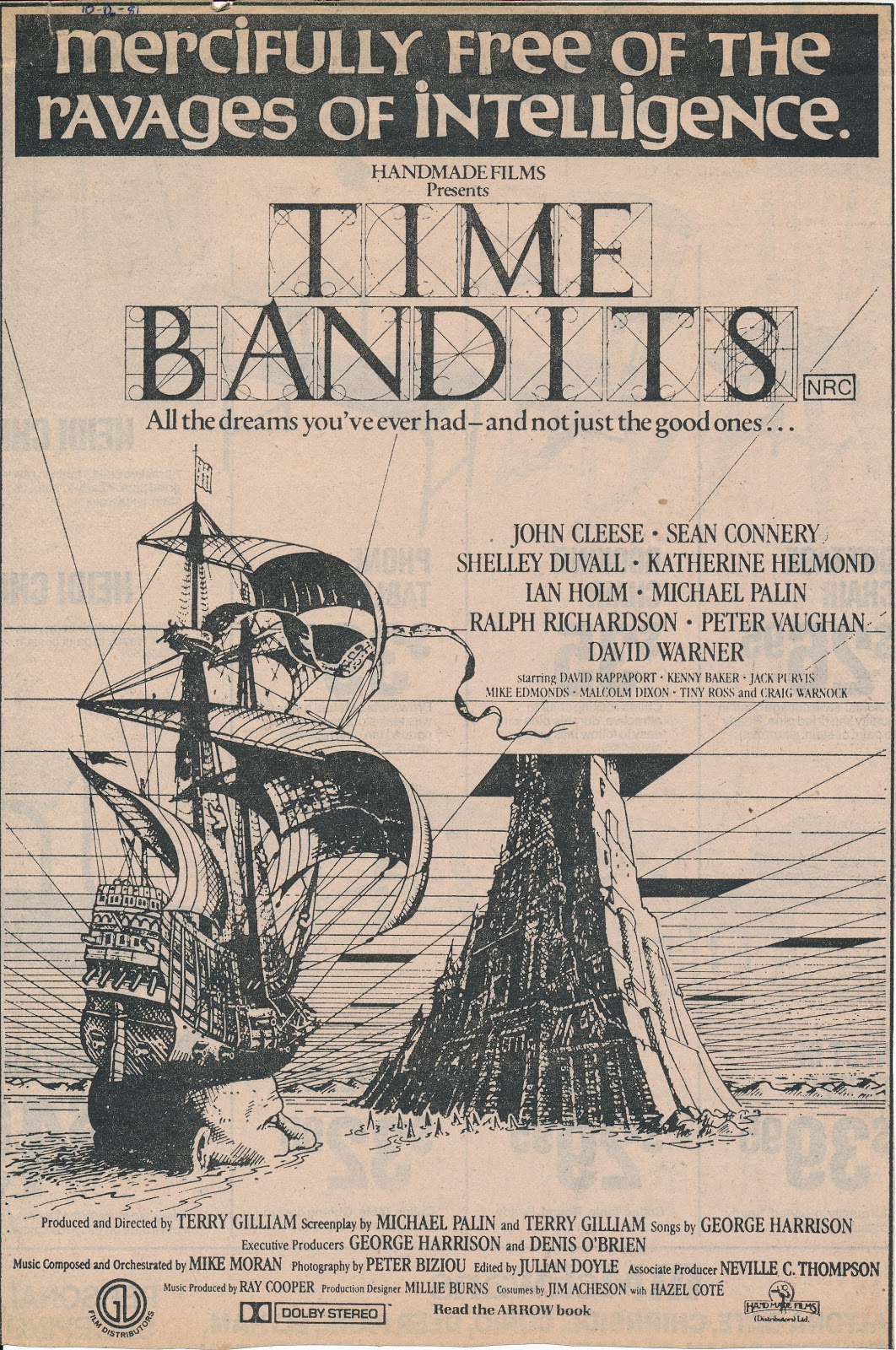 Time Bandits Iconic movie posters, Terry gilliam, Michael palin