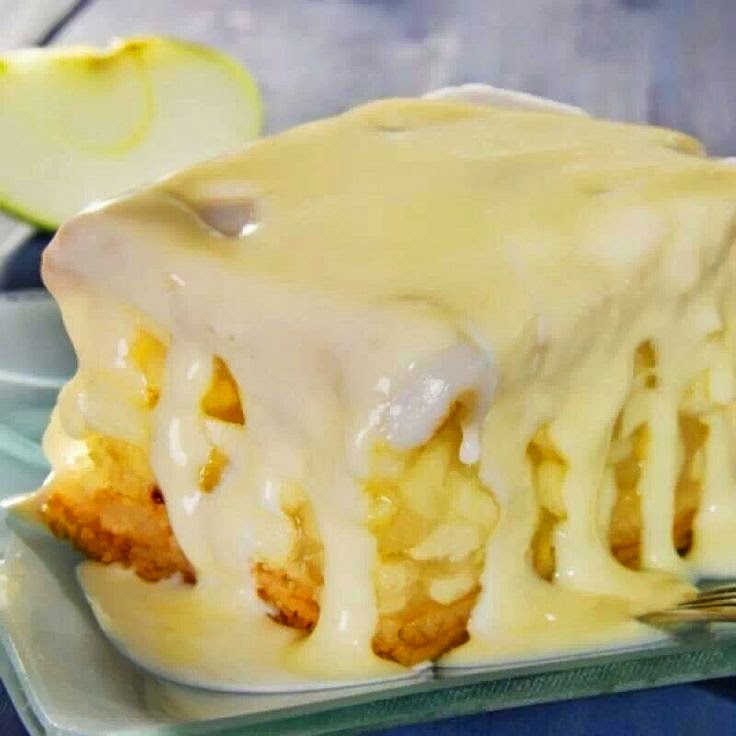 Irish Apple Cake with Custard Sauce Recipe Great Meals. Dessert And