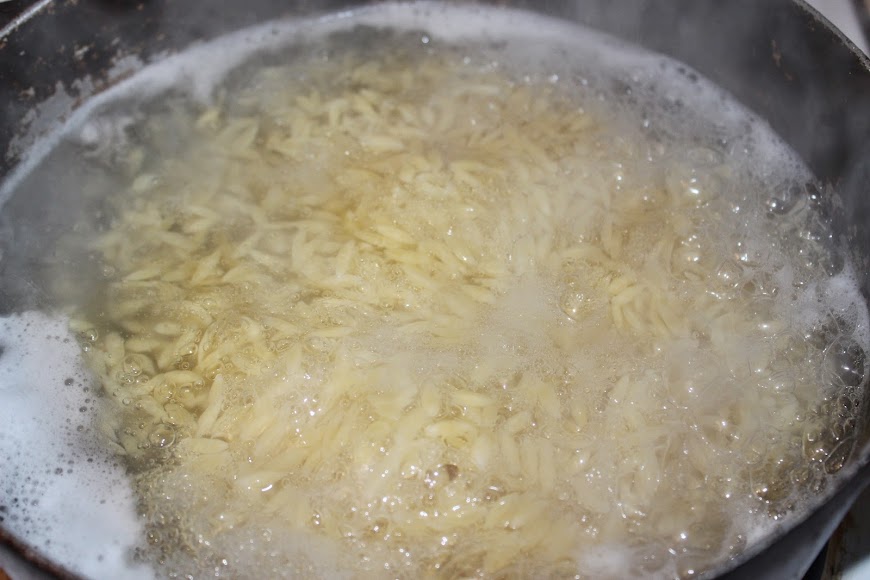 Beautyfash Blog Creamy Toasted Onion, Spinach and Parmesan Orzo