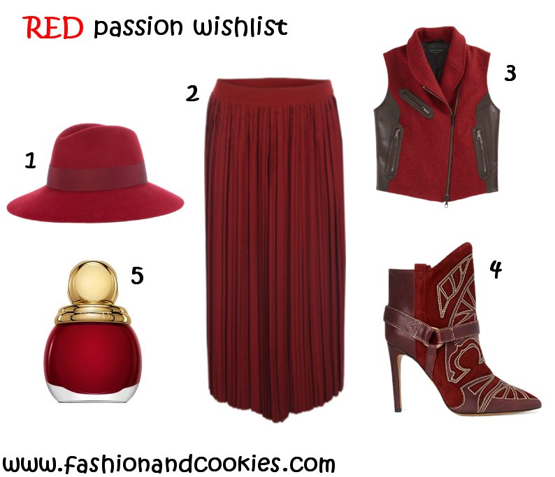 red wishlist on www.fashionandcookies.com, Fashion and Cookies