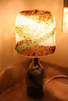 Tumbled Glass Filled Lamp