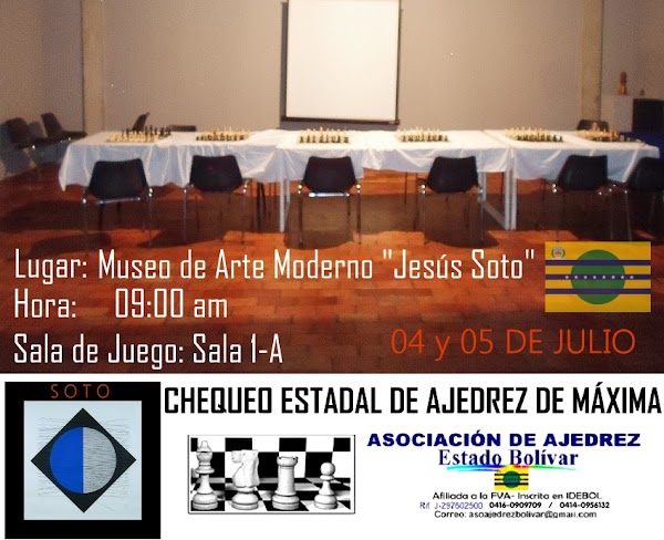 CHEQUEO ESTADAL DE AJEDREZ DE MÁXIMA CHEQUEO ESTADAL DE AJEDREZ DE MÁXIMA