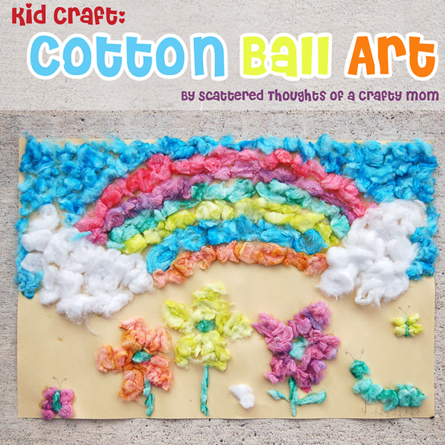 Kid Craft: Cotton Ball Art - Scattered Thoughts of a ...