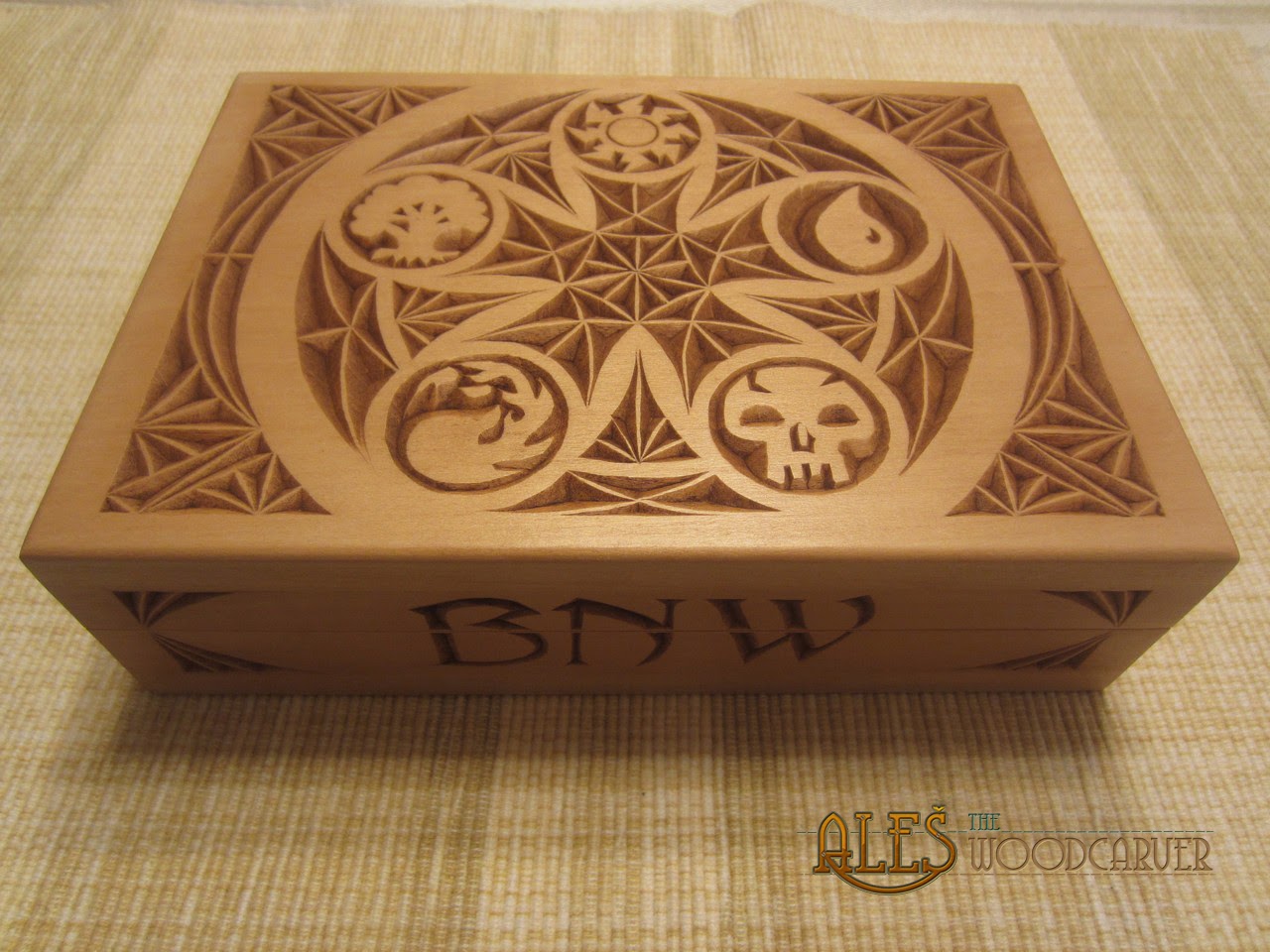 Ales the woodcarver Magic the Gathering card boxes custom orders