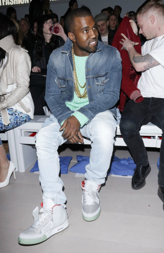 SWAG Yeezy Rocking The Zen Grey/Pink/Black Nike Air Yeezy 2 Sneakers