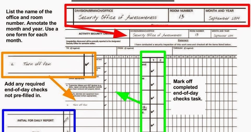 sf 701 instructions security checks matter dd form 702