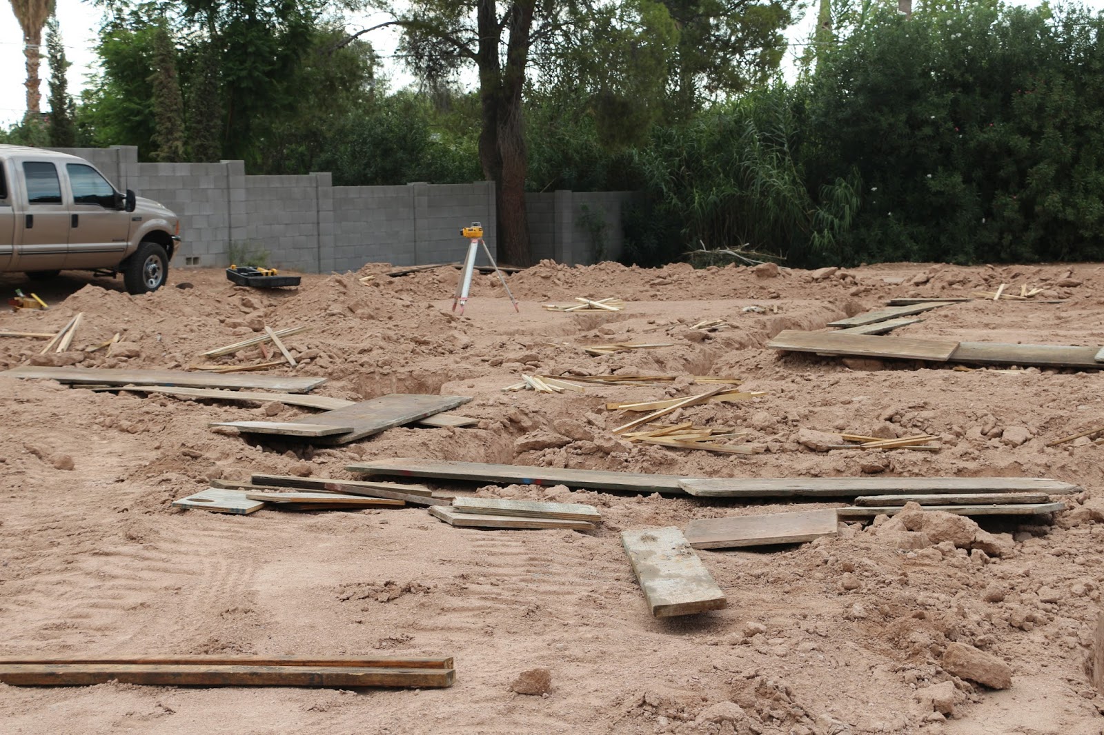 Dusty Coyote: Finished Grading, Footings, Plumbing, and Water