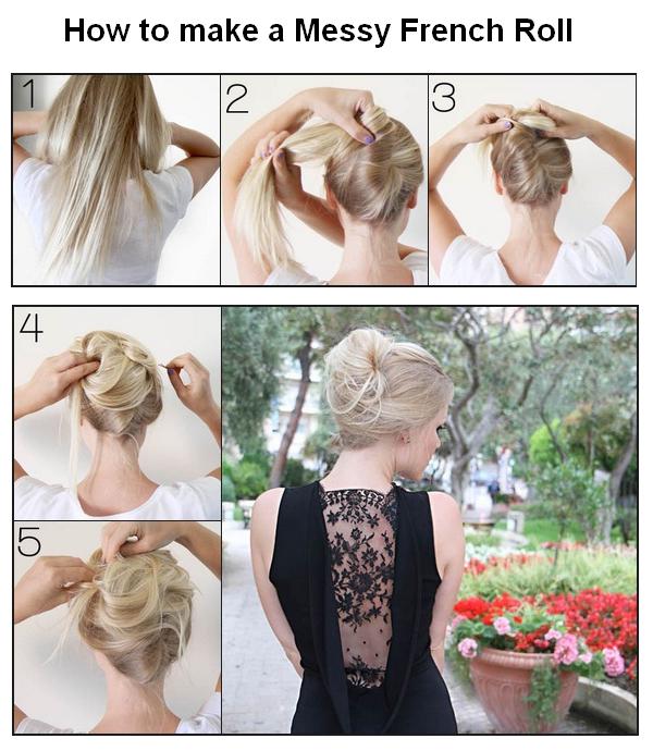 New Short Hair Styles How To Make A Messy French Roll