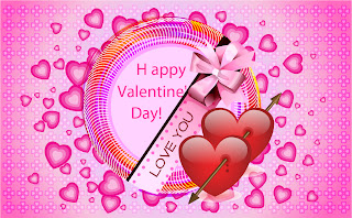 ハート飾りのバレンタインデー フレーム Heart Valentines Day Frame イラスト素材