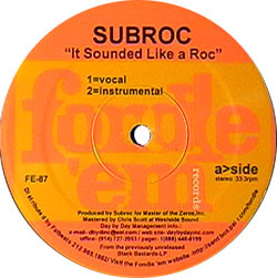 Subroc / KMD ‎– It Sounded Like A Roc / Stop Smokin' That Shit (VLS) (1999) (192 kbps)