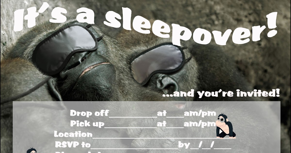INVITATIONS FOR SLEEPOVER PARTY