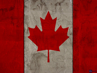 Canada Flag on Wooden Texture Design HD Wallpaper