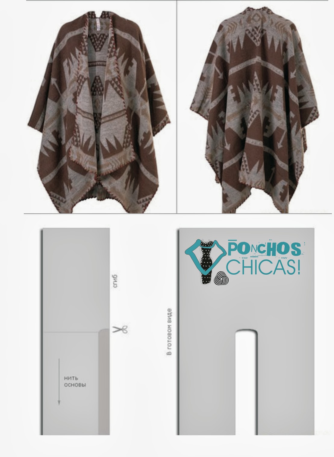 1000+ images about Sewing Poncho, Shrug, Wrap, Shawl on Pinterest